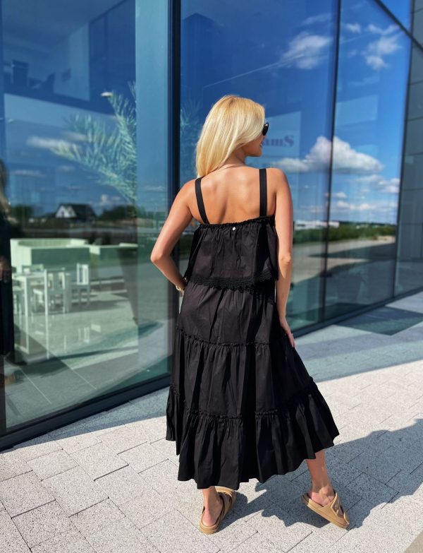 Czarna bawełniana sukienka Liu Jo