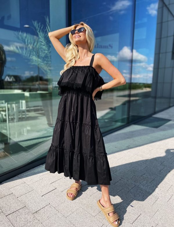 Czarna bawełniana sukienka Liu Jo