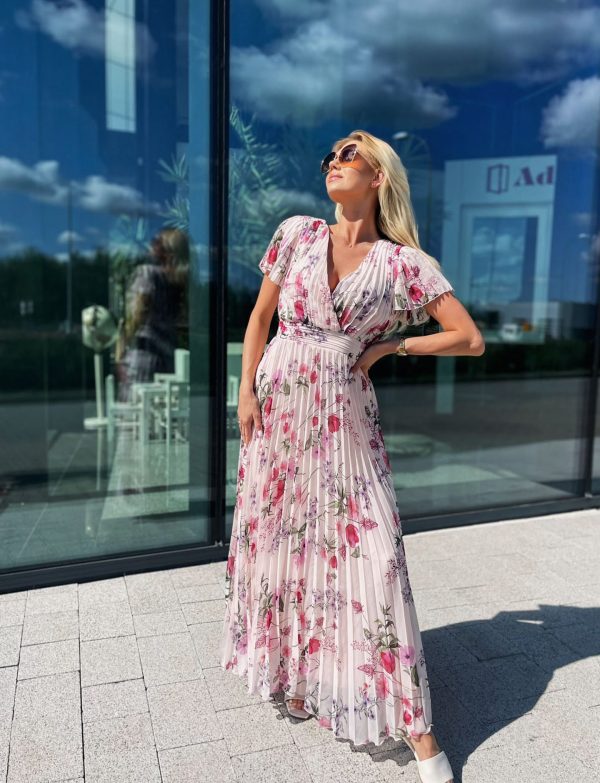 Plisowana sukienka w kwiaty Liu Jo