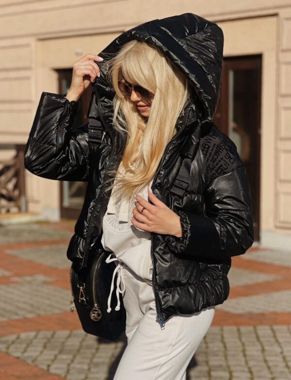 Czarna pikowana Kurtka Boca