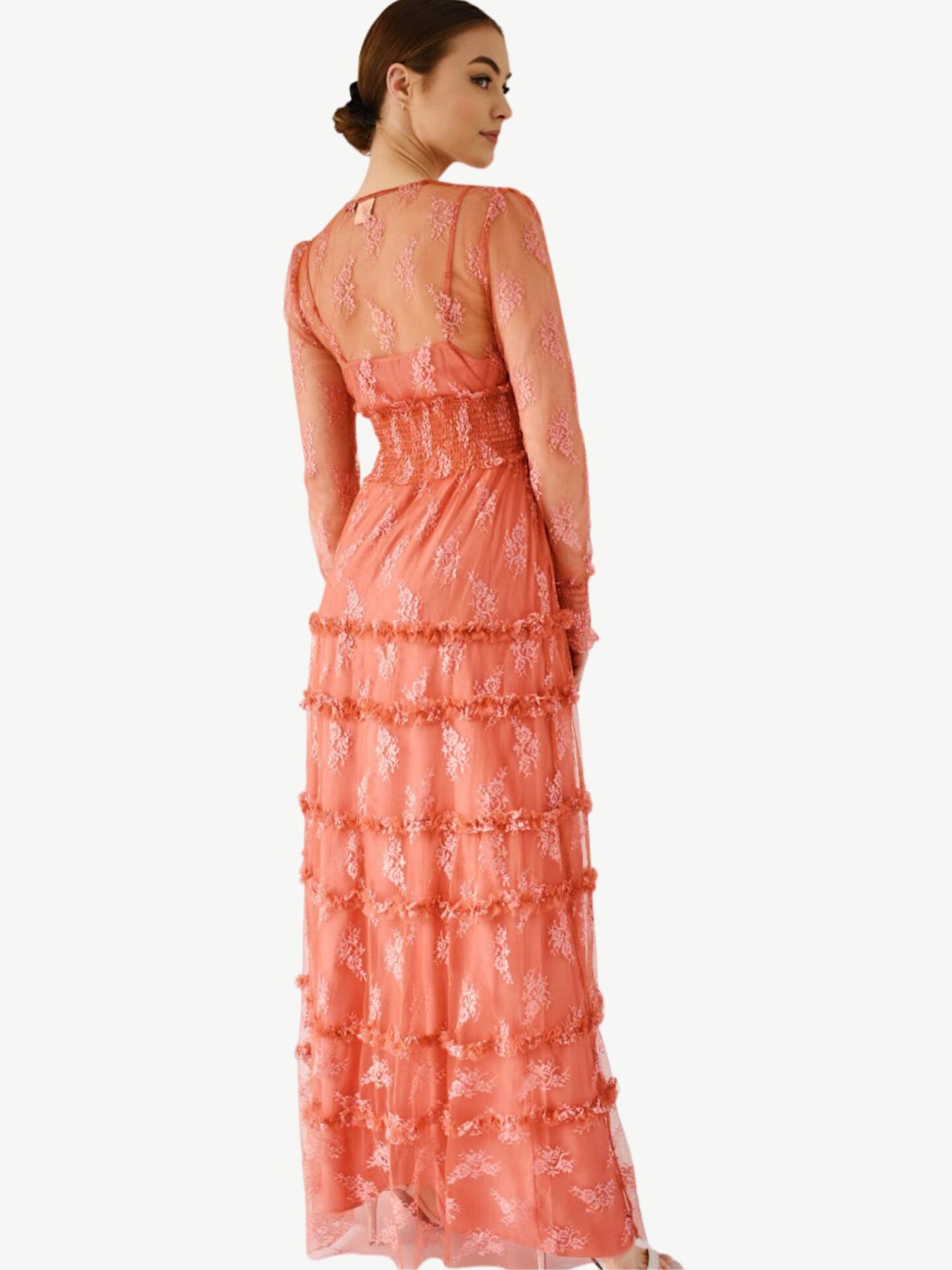 Koronkowa długa sukienka Pinko Koronkowa długa sukienka Pinko