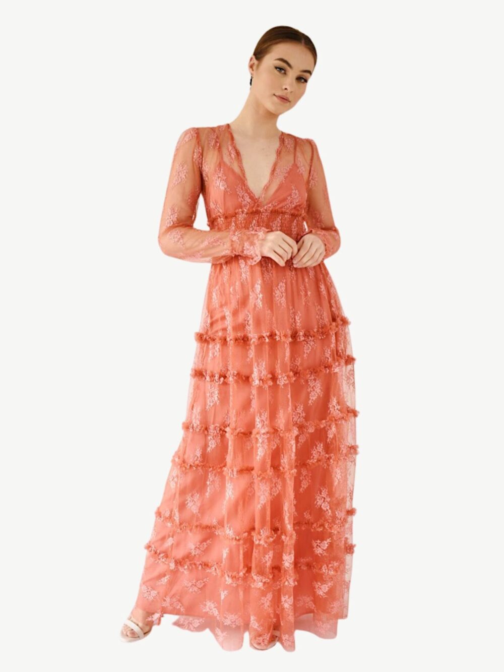 Koronkowa długa sukienka Pinko