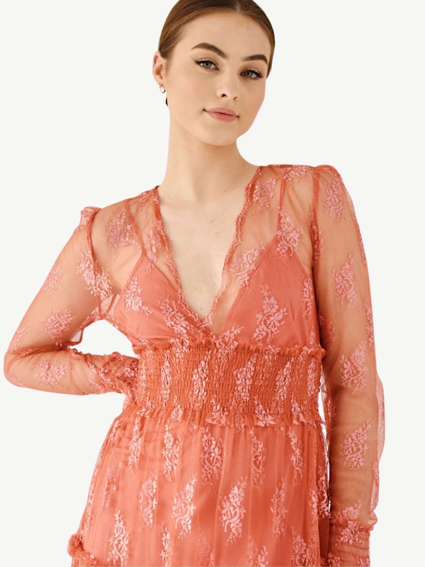 Koronkowa długa sukienka Pinko Koronkowa długa sukienka Pinko