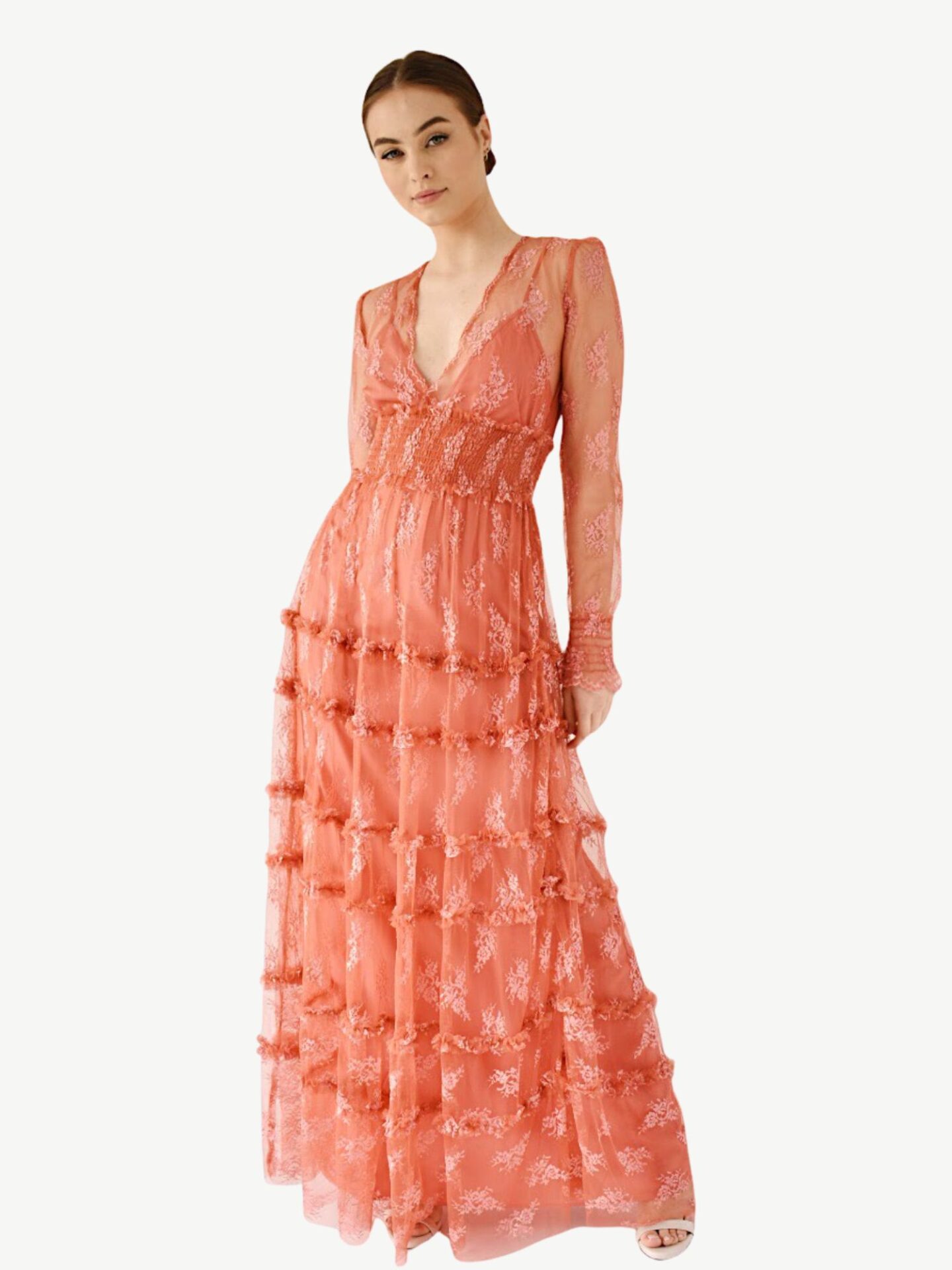 Koronkowa długa sukienka Pinko Koronkowa długa sukienka Pinko