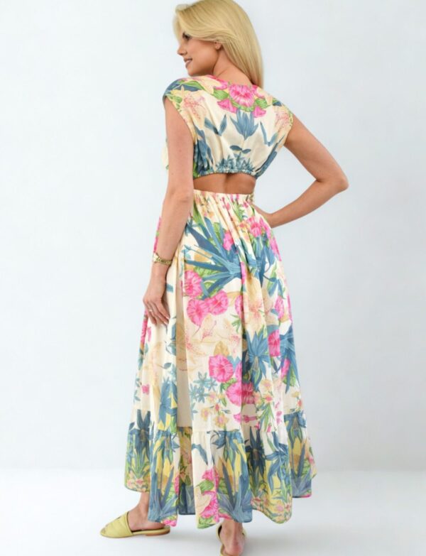 Bawełniana sukienka w kwiaty Pinko