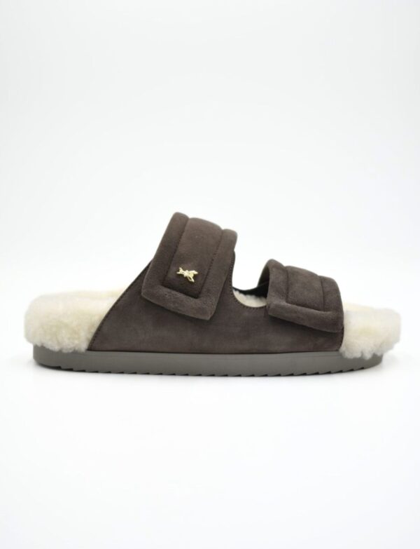 Klapki zamszowe Patrizia Pepe