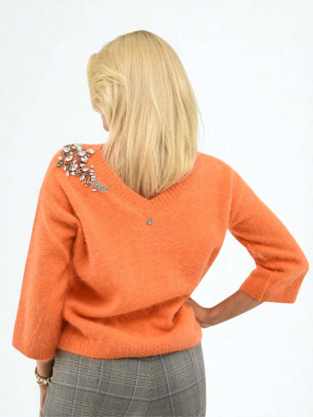 Pomarańczowy miękki sweter Liu Jo