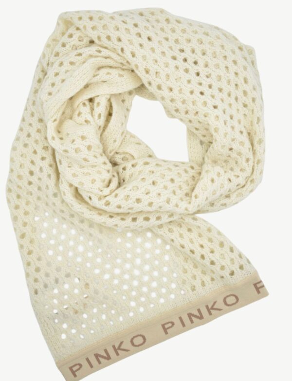 Jasny ażurowy szalik Pinko
