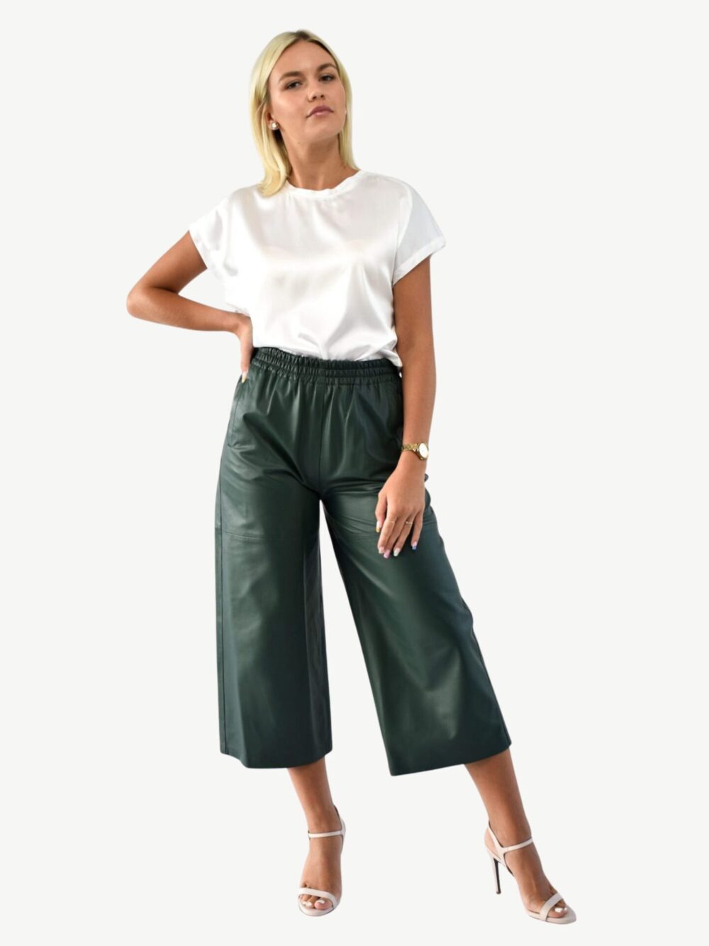 Skórzane spodnie Papika Pinko