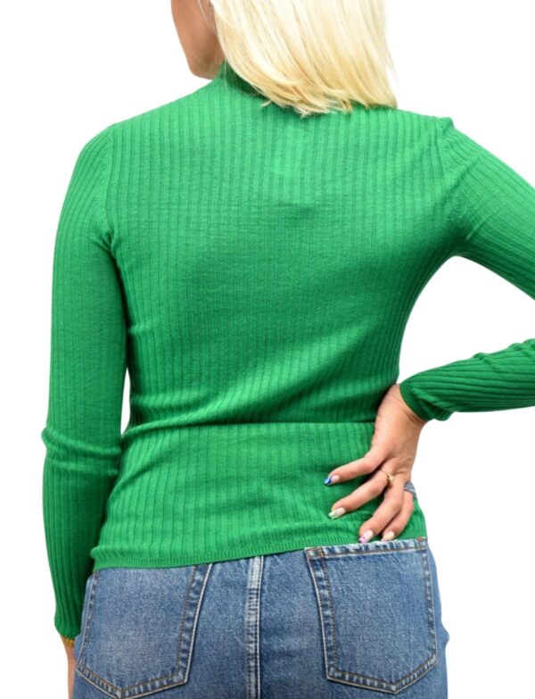 Zielony wełniany półgolf Pinko