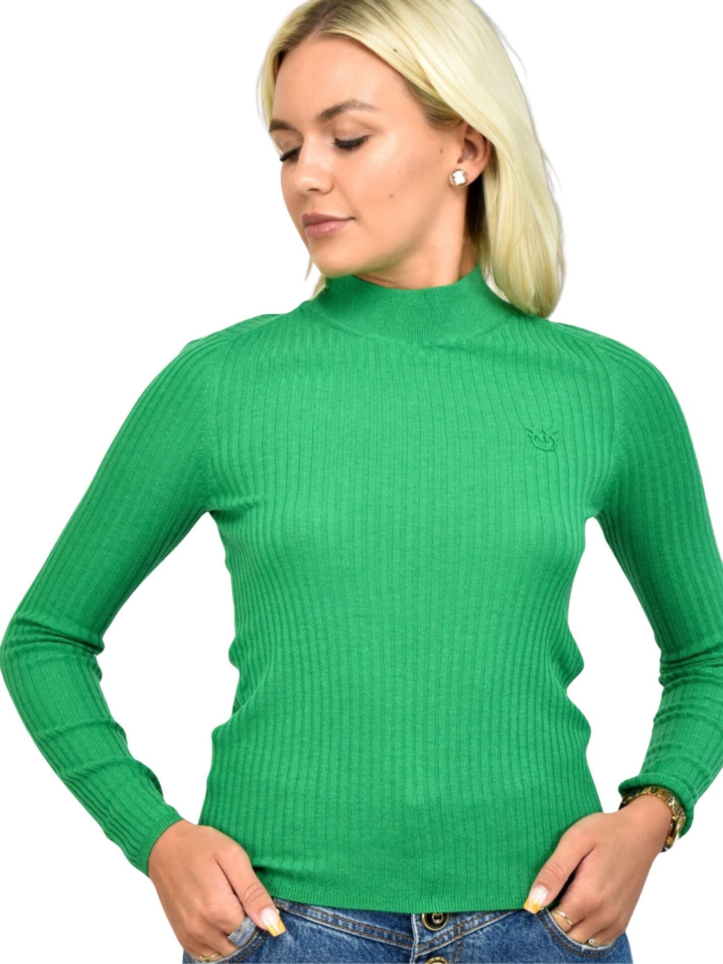 Zielony wełniany półgolf Pinko Zielony wełniany półgolf Pinko