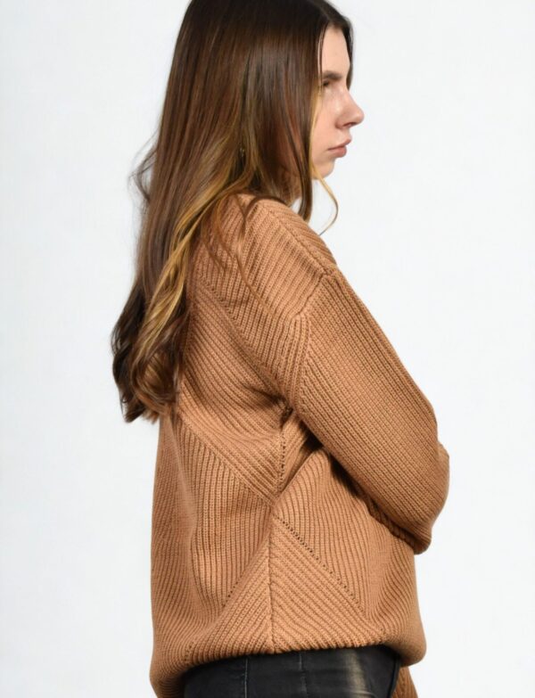 Brązowy wełniany golf Patrizia Pepe