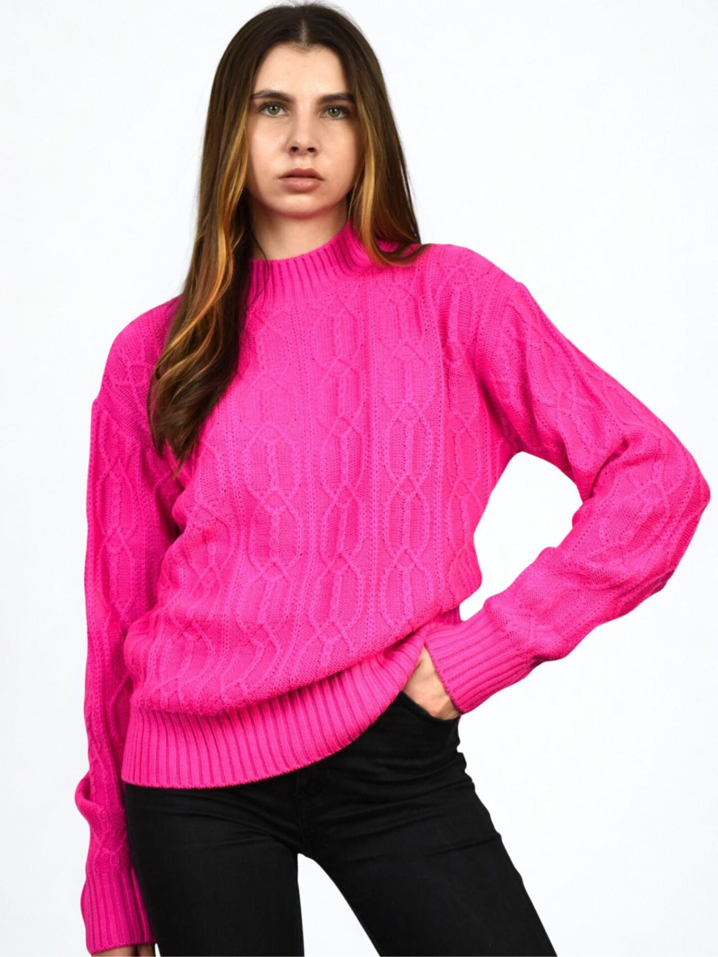 Różowy sweter Patrizia Pepe Różowy sweter Patrizia Pepe