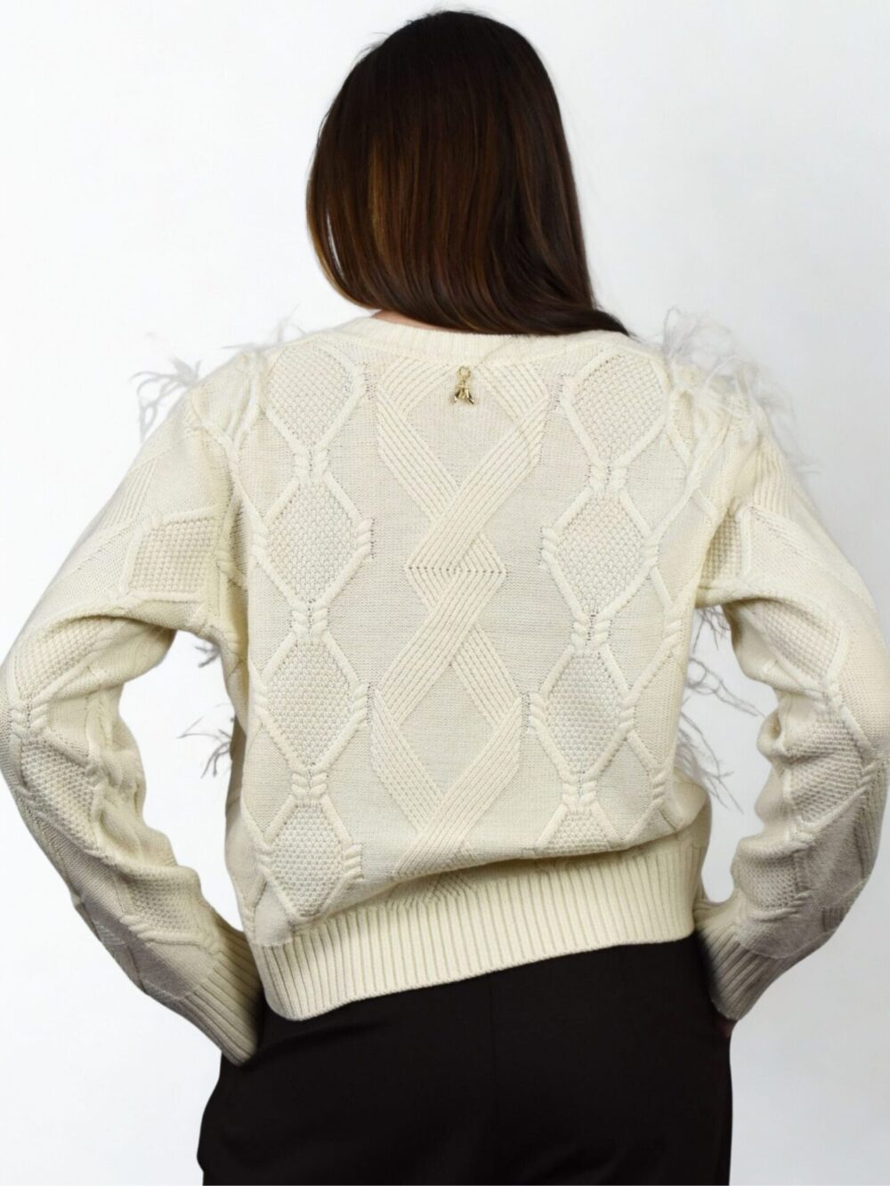 Sweter z piórami Patrizia Pepe