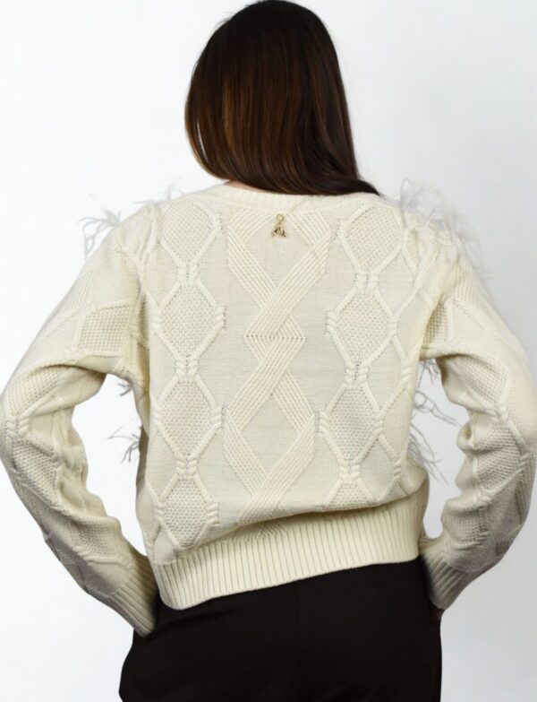 Sweter z piórami Patrizia Pepe