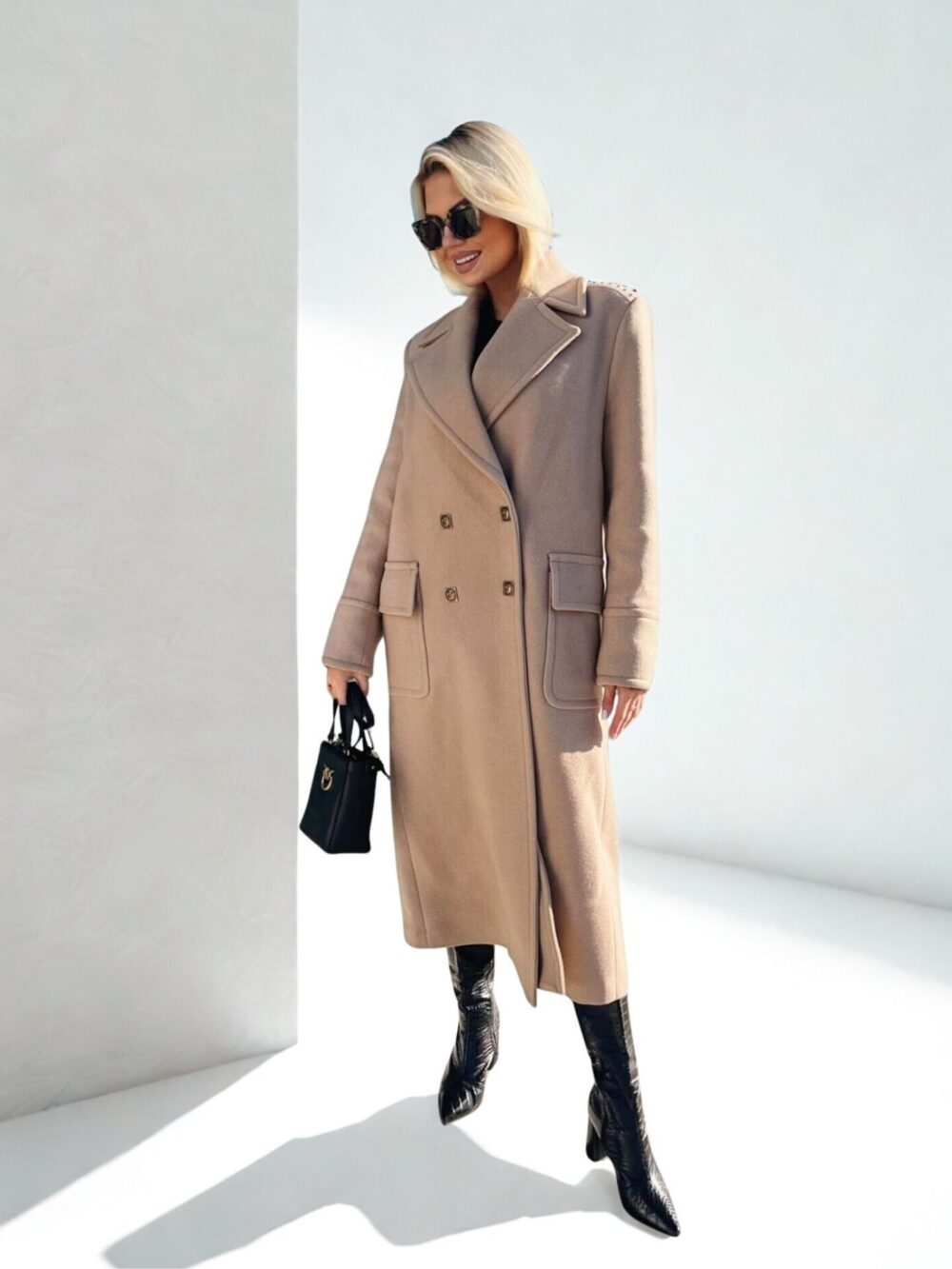 Wełniany Płaszcz Pinko Clarinda