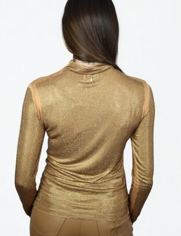 Złota bluzka z cyrkoniami Patrizia Pepe