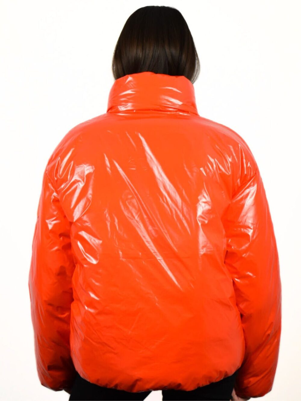 Pomarańczowa Kurtka Pinko Ianna Imbottito