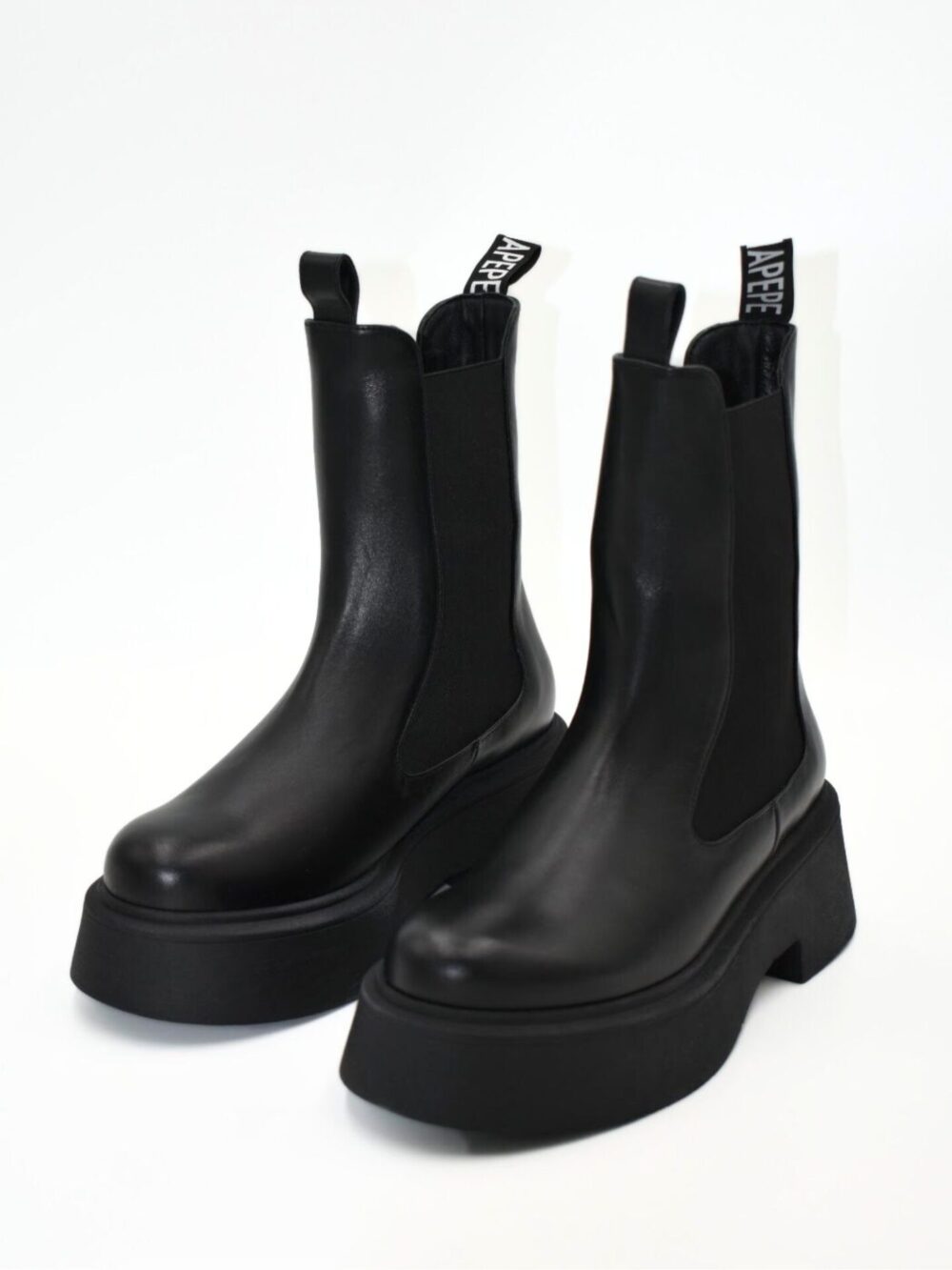 Skórzane sztyblety damskie Patrizia Pepe