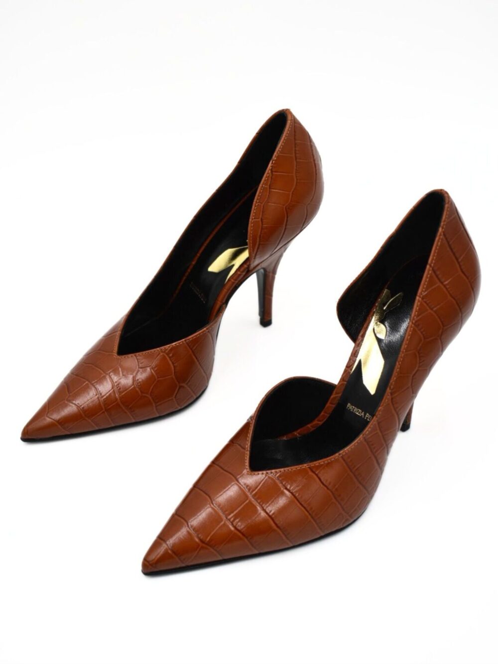 Brązowe szpilki Patrizia Pepe