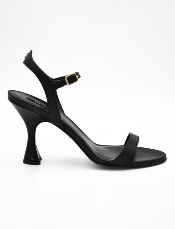 Czarne sandały na szpilce Patrizia Pepe