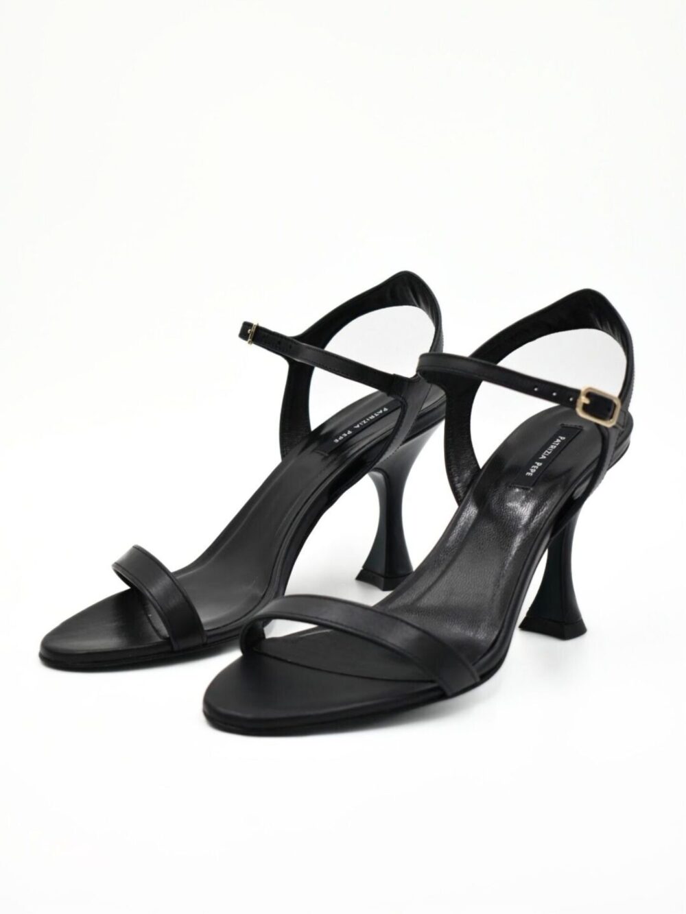 Czarne sandały na szpilce Patrizia Pepe