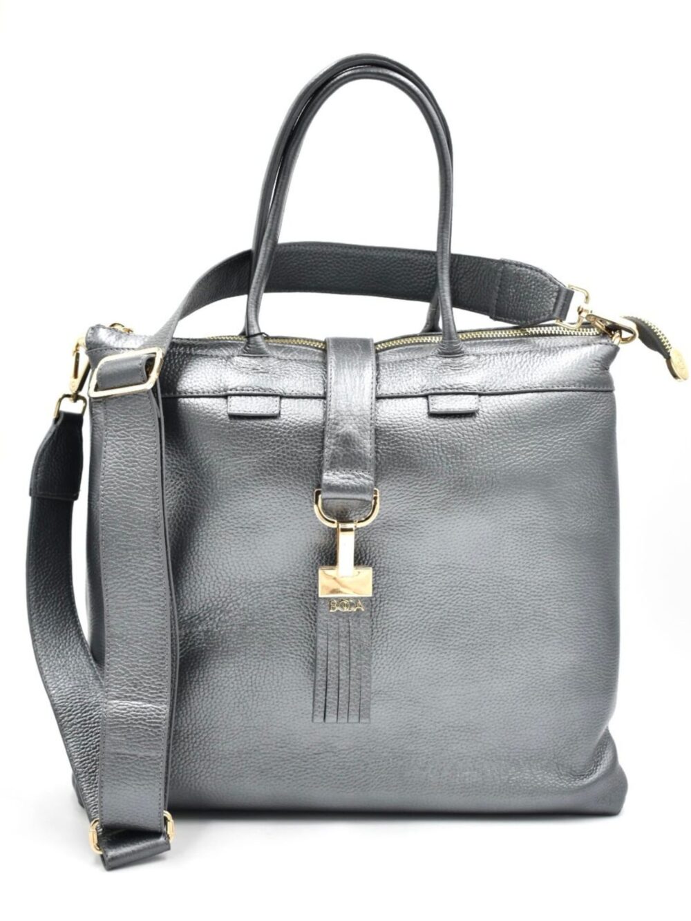 Srebrna aktówka damska Boca