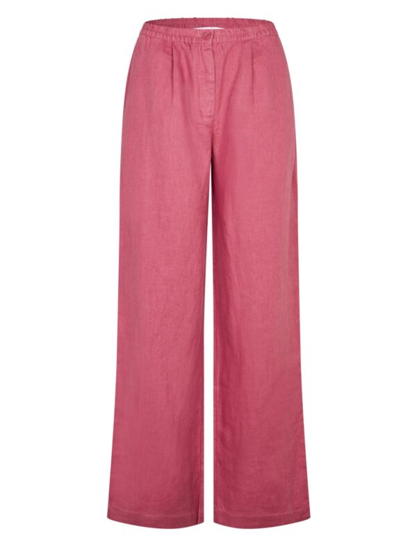 Lniane spodnie Satove Samsøe Samsøe