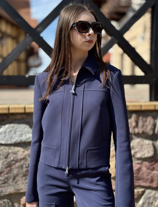 Granatowa Kurtka Patrizia Pepe