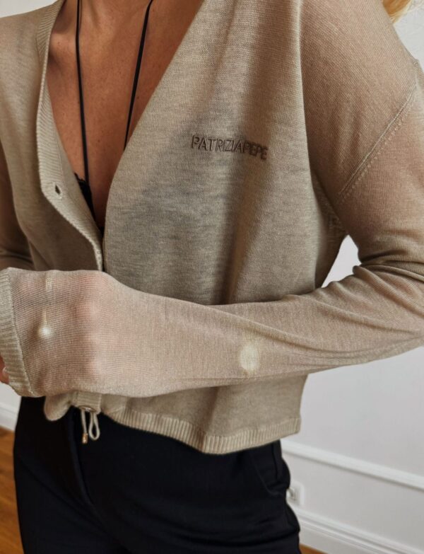 Beżowy wełniany Sweter Patrizia Pepe