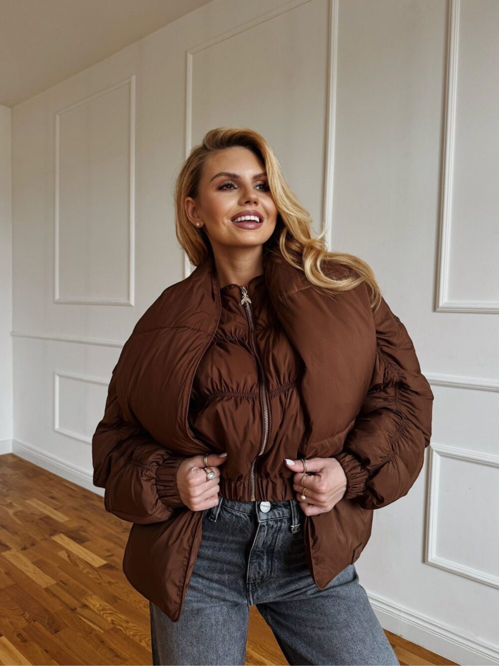 Kurtka z odpinanym szalikiem Patrizia Pepe