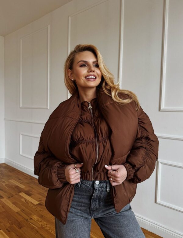 Kurtka z odpinanym szalikiem Patrizia Pepe