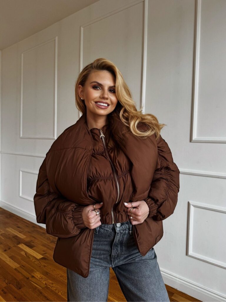 Kurtka z odpinanym szalikiem Patrizia Pepe