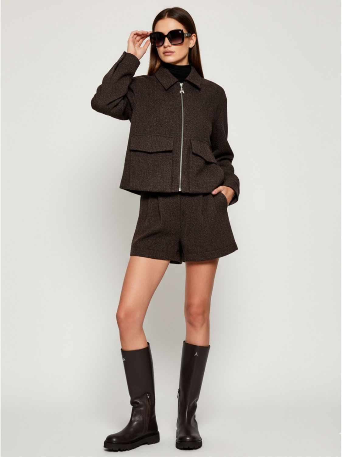 Brązowa kurtka Patrizia Pepe Brązowa kurtka Patrizia Pepe