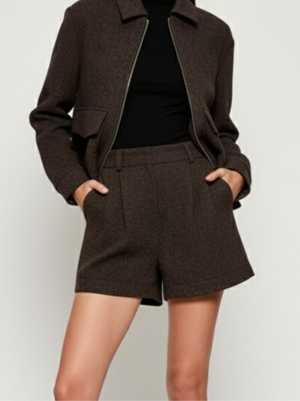 Brązowe szorty Patrizia Pepe