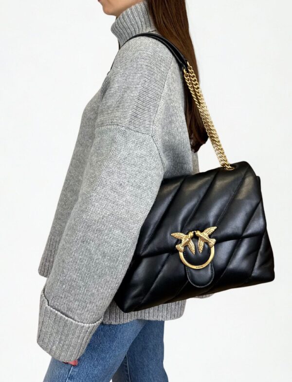 Czarna torebka Pinko Love Puff Big krótki pasek