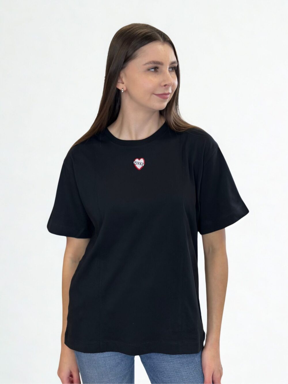 Czarny T-shirt Tortino Pinko