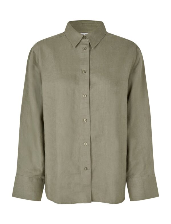 Lniana koszula Samsøe Samsøe