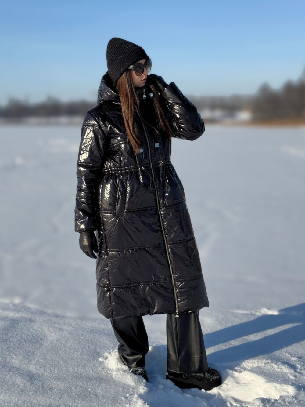 Czarny płaszcz Liu Jo