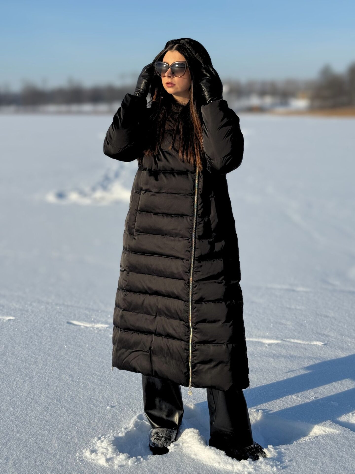 Czarny puchowy płaszcz Liu Jo Czarny puchowy płaszcz Liu Jo