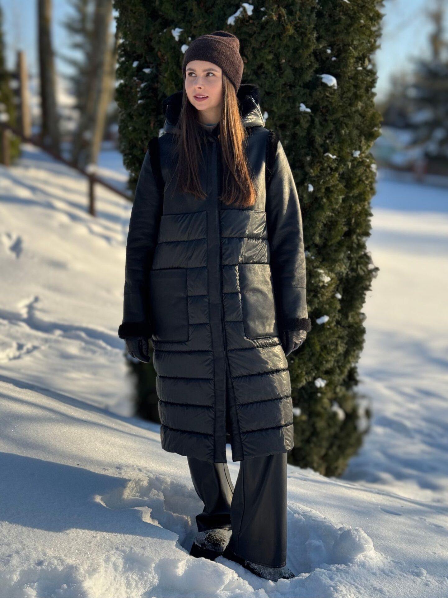 Dwustronny czarny płaszcz Boca Dwustronny czarny płaszcz Boca