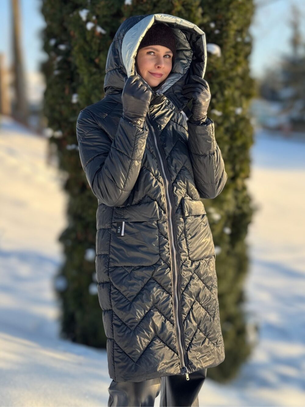 Dwustronny pikowany płaszcz Boca