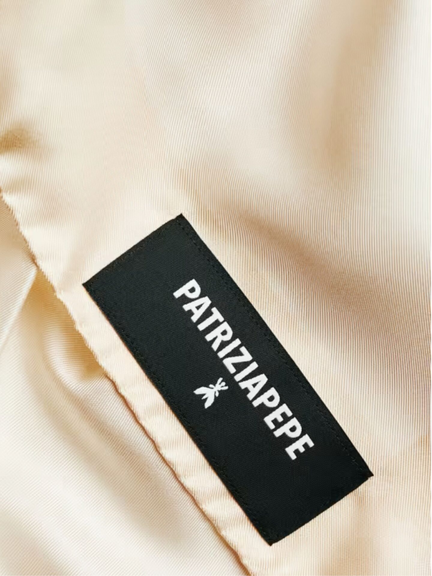 Jedwabna śmietankowa apaszka Patrizia Pepe