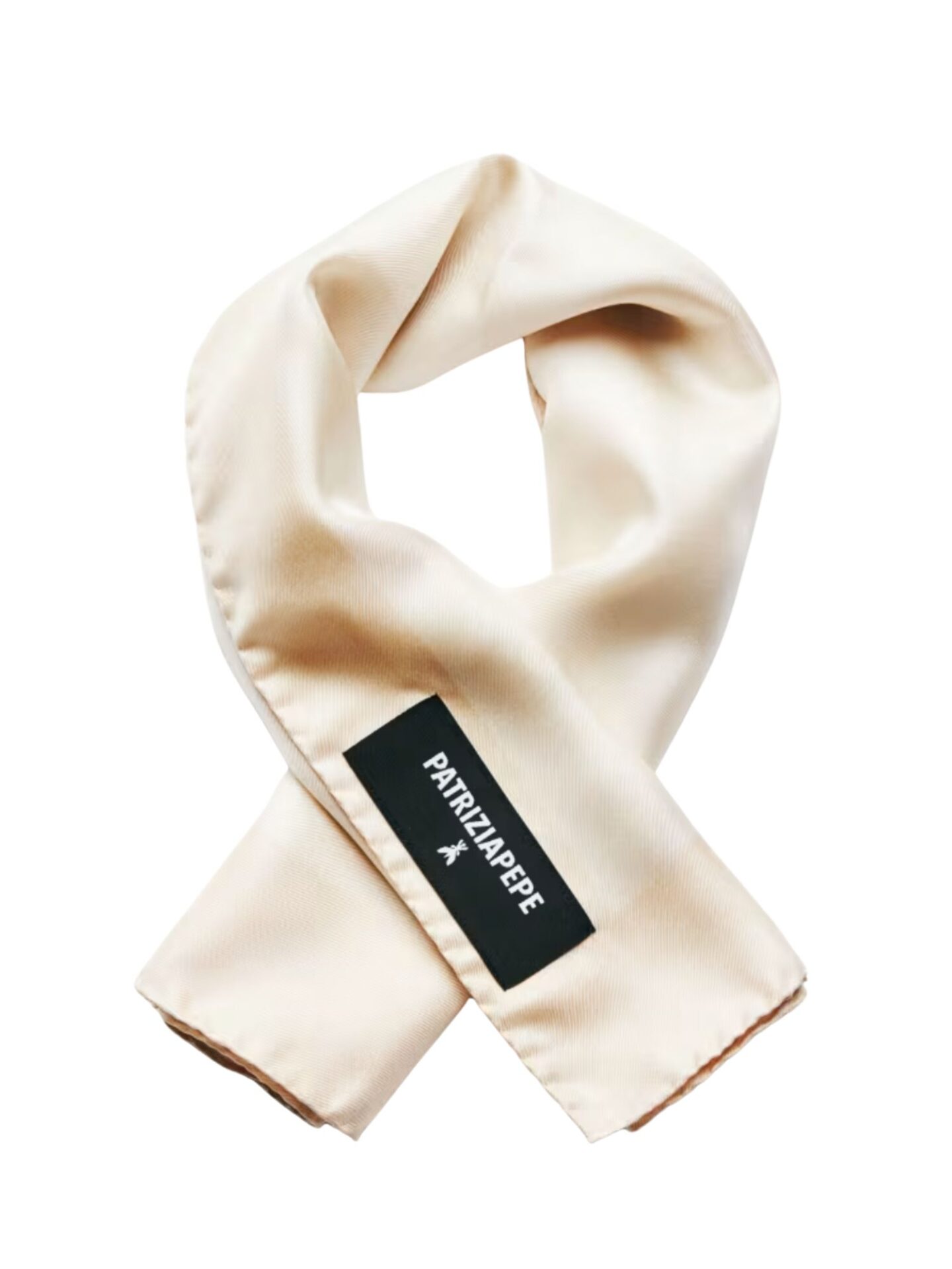 Jedwabna śmietankowa apaszka Patrizia Pepe