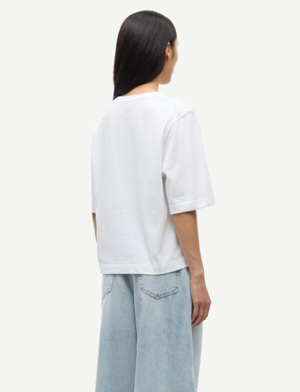 Biały t-shirt Samsøe Samsøe Saabby tył