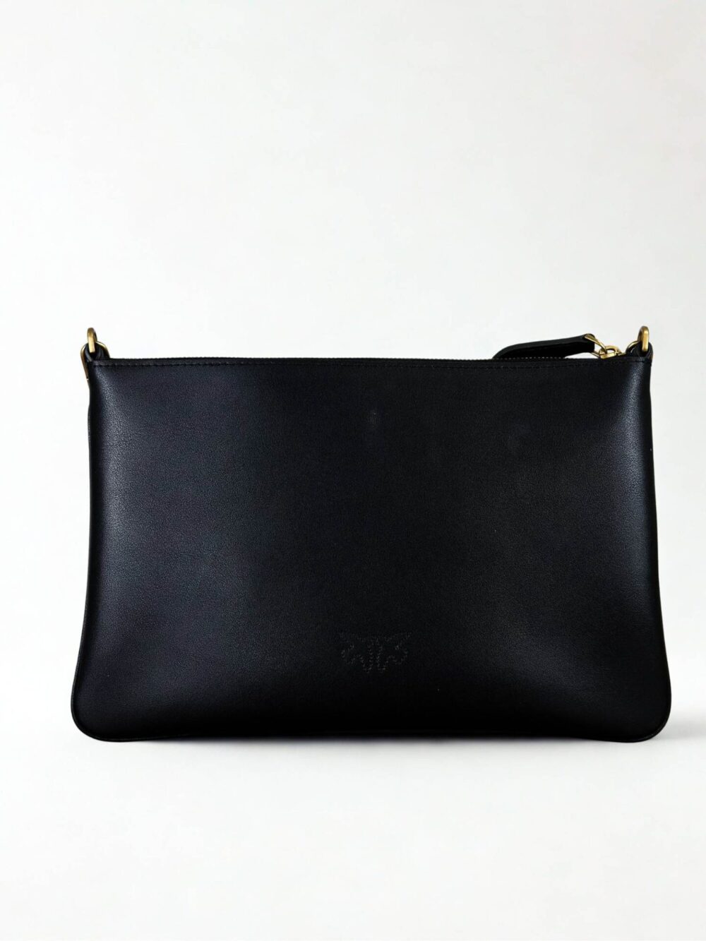 Czarna skórzana torebka Pinko Flat Classic – tył modelu