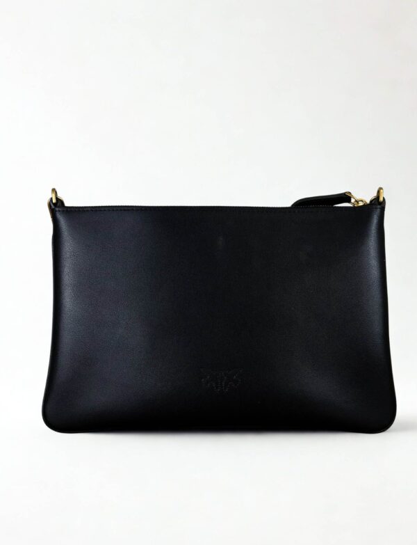 Czarna skórzana torebka Pinko Flat Classic – tył modelu