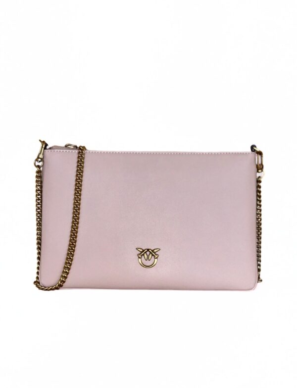 różowa torebka Pinko Flat Classic na łańcuszku elegancka