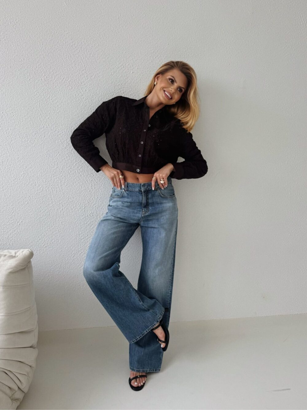 Jeansy Pinko Wanda Wide Leg zdjęcie przodu