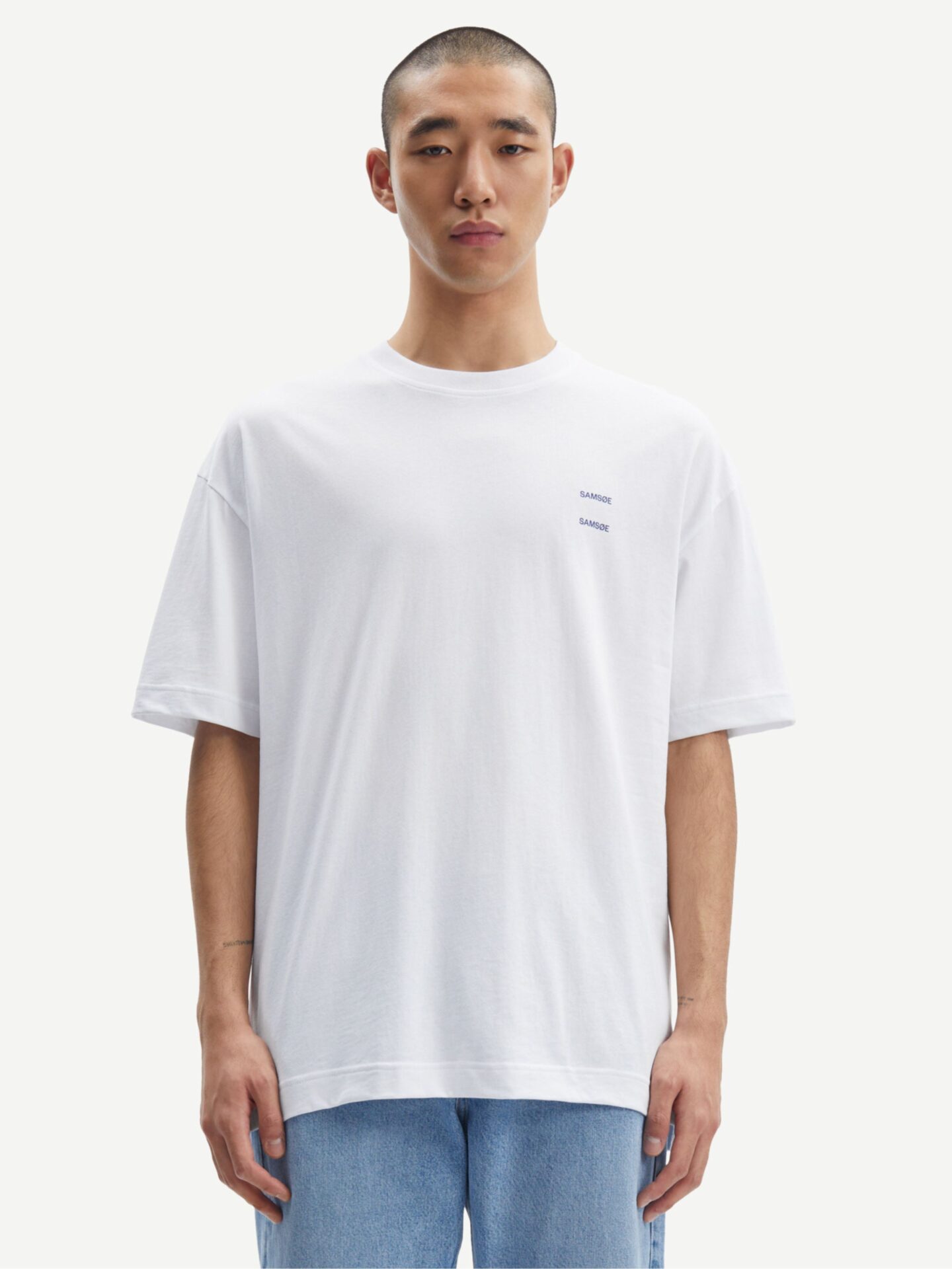 Biały t-shirt Joel Samsøe Samsøe